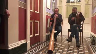 Drum and Didgeridoo Jamming with Cold Bath for a Laugh