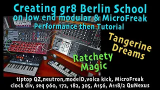 MODULAR BERLIN RATCHET Retro Music Jam. Tutorial demo. low end modular & MicroFreak Behringer 960
