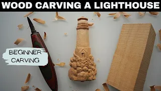 Easy Lighthouse Whittle-Simple Wood Carving