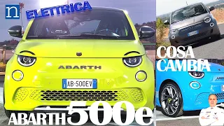 ABARTH 500 elettrica 🦂 Scorpionissima 🔌🔋  COSA CAMBIA | CARATTERISTICHE EV 2023