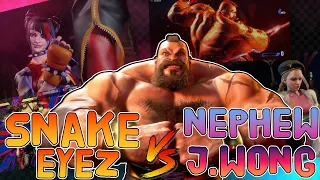 【SF6】✌️ Snake Eyez (Zangief) vs Nephew (Juri), Justin Wong (Cammy) ✌️ - Street fighter 6