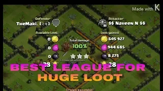 Best League to get huge loot | Crystal and Master League | Clash of Clan