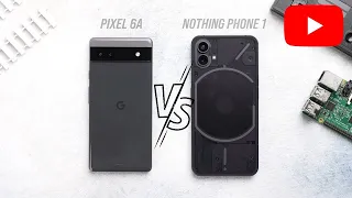 GOOGLE PIXEL 6a vs NOTHING PHONE (1) 🤔 #nothingphone1  #googlepixel6a