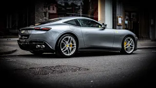 FIRST Ferrari Roma ENGINE SOUNDS and DRIVING in London!!