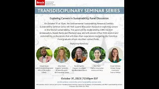 Careers in Sustainability - Panel Discussion