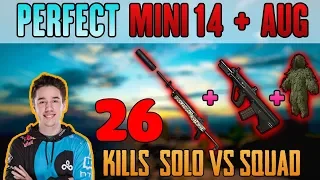 PERFECT MINI14 + AUG - Kaymind solo vs squad 26 kills win | PUBG HIGHLIGHTS TOP 1 #215