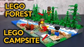 How to Build a LEGO Forest & Camp Site (MOC Techniques)