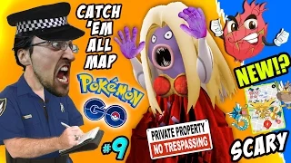 Pokemon Go TRESPASSING!! How To Catch 'Em All Map + Scary Jynx Encounter w/ FGTEEV Fam New Creature?
