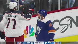 NHL 20 Season mode: Columbus Blue Jackets vs New York Islanders - (Xbox One HD) [1080p60FPS]