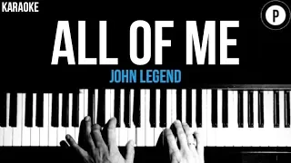 John Legend - All Of Me Karaoke SLOWER Acoustic Piano Instrumental Cover Lyrics