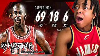 ULTIMATE LEBRON SUPEFAN REACTS to MICHAEL JORDAN's BEST GAME EVER