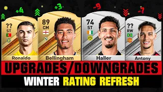 BIGGEST WINTER RATING UPGRADES & DOWNGRADES in FC 24! 😱🔥 ft. Bellingham, Ronaldo, Antony...