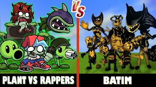 FNF Plants vs Rappers (PVZ) vs. Bendy and the Ink Machine | Minecraft (LOOOOL!)