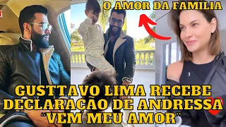 Gusttavo Lima recebe DECLARAÇÃO da ESPOSA e RECEPÇÃO dos FILHOS ao voltar pra casa após shows