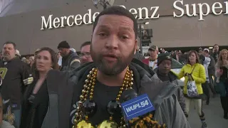 New Orleans Saints fans leave Superdome after NFC championship loss