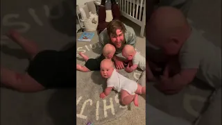 Triplets planning a secret scheme with dad against mom - caught red-handed