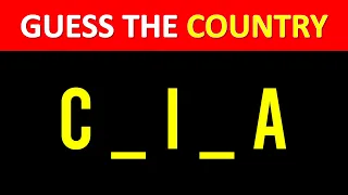 Guess The Country With Missing Letters (Easy, Medium, Hard) | Country Quiz