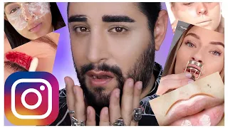 INSTAGRAM Makeup Hacks! | PRO MUA Reacts #makeup