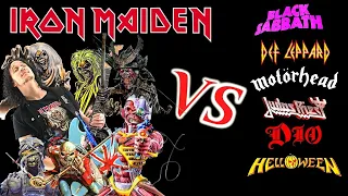 IRON MAIDEN VS ALL | SABBATH MOTORHEAD JUDAS PRIEST best heavy metal bands (Guitar riffs battle)