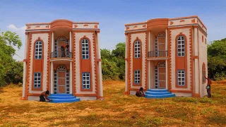 Building The Most Beautiful 2-Storey Classical Villa By Primitive Daily life [Full Video]