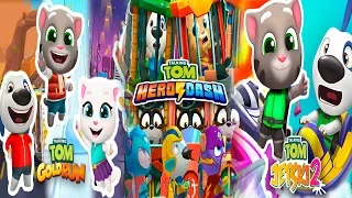 Talking Tom Hero Dash - Talking Tom Gold Run - Talking Tom Jetski 2 - Full walkthrough - Gameplay