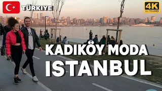 ISTANBUL 2022 Kadiköy Moda Coast Park Walk tour 4K UHD