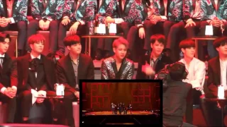 GOT7 full reaction to BTS Intro + Fire @MAMA 2016