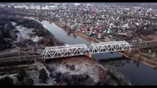 4К поселок Городищи (станция Усад). Полеты над поселком.