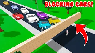 I BLOCKED The Road With The NEW Working GATES HACK In Bloxburg! *BANNED* (Roblox)