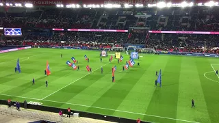 PSG - OGC NICE (27/10/2017) Avant Match - Compos, entrée des joueurs, Tifo, retour des fumigènes !!!