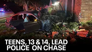 Teenagers, 13 and 14, crash into North Richland Hills home after high-speed chase