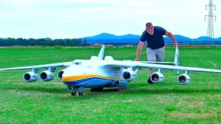 GIGANTIC XXXL 93KG RC ANTONOV AN-225 MRIJA SCALE MODEL TRANSPORT AIRCRAFT / FLIGHT DEMONSTRATION !!!