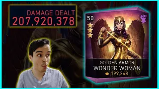 I Built Golden Armor Wonder Woman As Damage Dealer... Injustice 2 Mobile