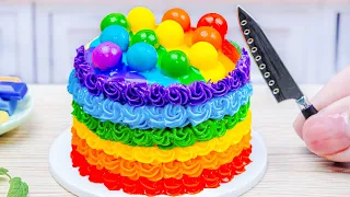 Rainbow Chocolate Cake 🌈 How to Make Mini ASMR Fondant Cake 🌈 Satisfying Video by LOTUS MEDIA