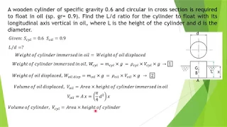 Metacentric height Problem