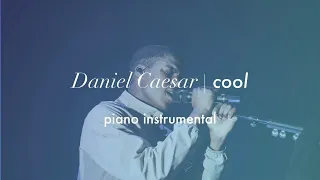 Daniel Caesar - Cool | Piano Instrumental (Karaoke & Lyrics)