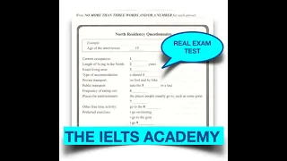 NORTH RESIDENCY QUESTIONNAIRE - REAL EXAM LISTENING TEST (HD)