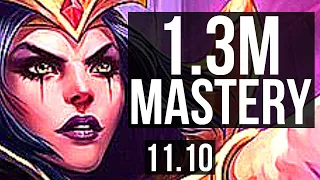 LEBLANC vs PANTHEON (MID) | 9/1/7, 1.3M mastery, 400+ games, Dominating | KR Diamond | v11.10