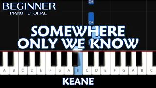 Keane - Somewhere Only We Know (Beginner Piano Tutorial)