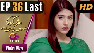 Drama | Shikwa Nahin Kissi Se - EP 36 Last | Aplus | Shahroz Sabzwari, Sidra Batool | C4M1