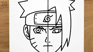 How to draw  NARUTO and SASUKE step by step, EASY