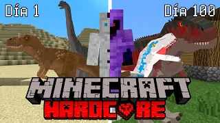 Sobrevivi 100 Dias en Minecraft Hardcore en un Mundo de Dinosaurios y Esto es lo Que Paso...