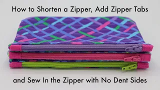 How To Shorten a Zipper, Add Zipper Tabs and Sew in the Zipper with No Dent Sides