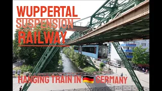 Suspension Railway in Wuppertal Germany Schwebebahn hanging train in germany 2022