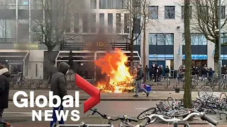 Coronavirus: Anti-lockdown riots in the Netherlands continue for 3rd night as PM condemns violence