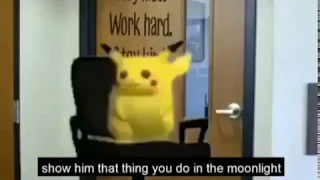 Pikachu dancing in the moonlight