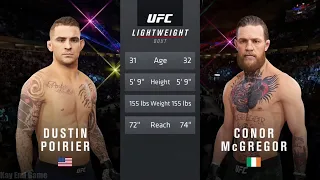 EA Sports UFC 4 - Conor Mcgregor vs Dustin Poirier - CPU vs CPU simulation