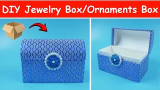 How to Make Jewelry Box with Cardboard | DIY Ornaments Box | DIY Makeup Box