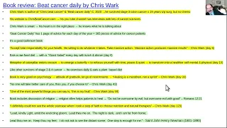 Book review: "Beat cancer daily" by Chris Wark