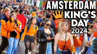 Kings Day Amsterdam 2024 🇳🇱10 Million Dutch On Streets Walking Tour Netherlands